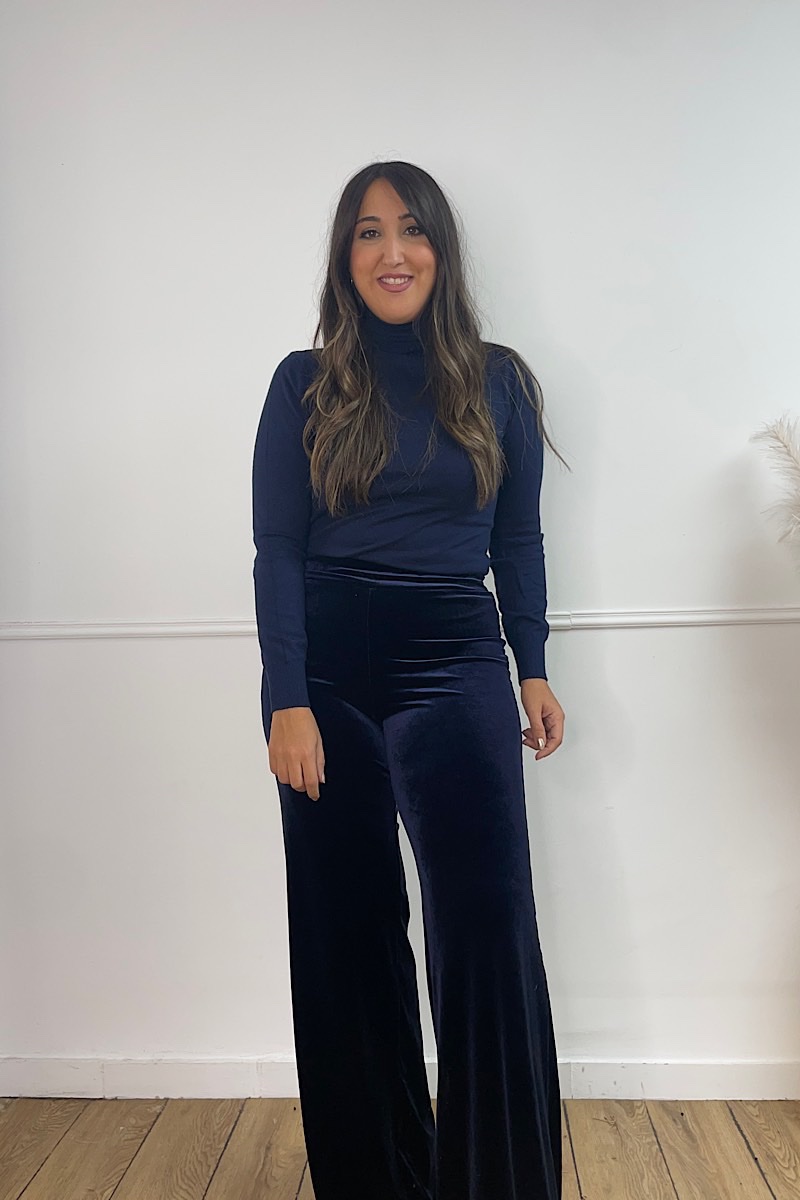 Pantalon Marino Terciopelo