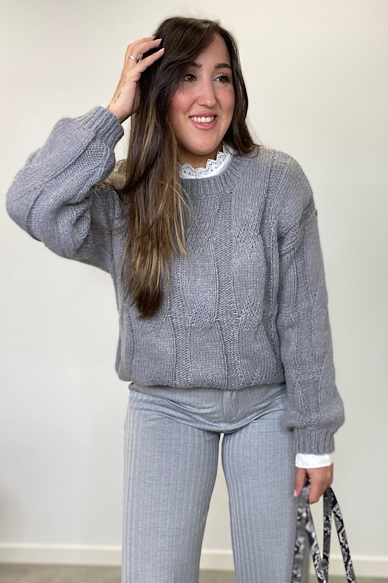 Pantalon Gris Jaspeado