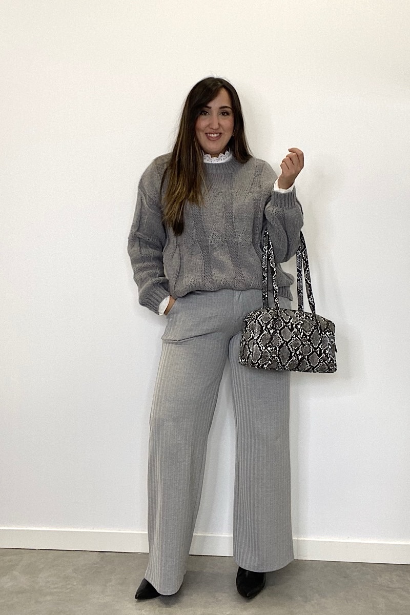 Pantalon Gris Jaspeado