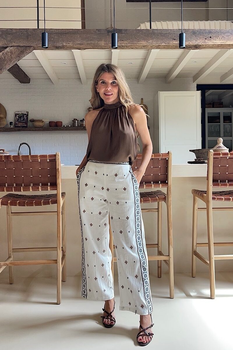 Top Marron Halter