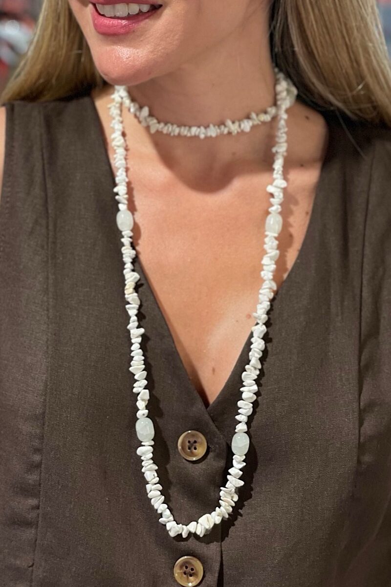Collar Blanco Piedra