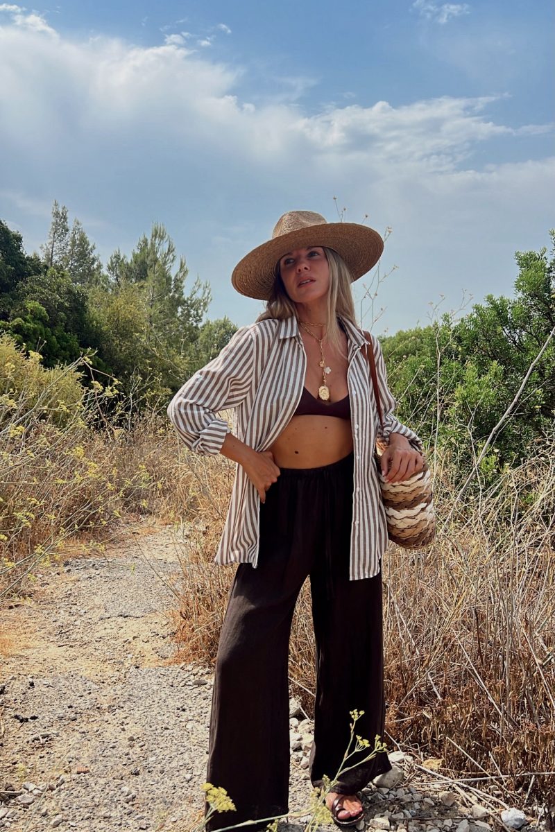 Pantalon Marron Lino