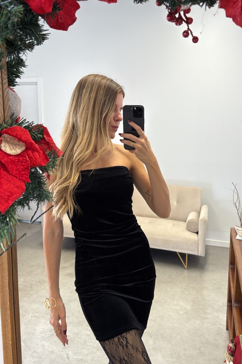 Vestido Negro Terciopelo