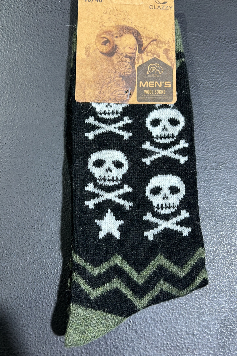 Calcetin Negro Skull