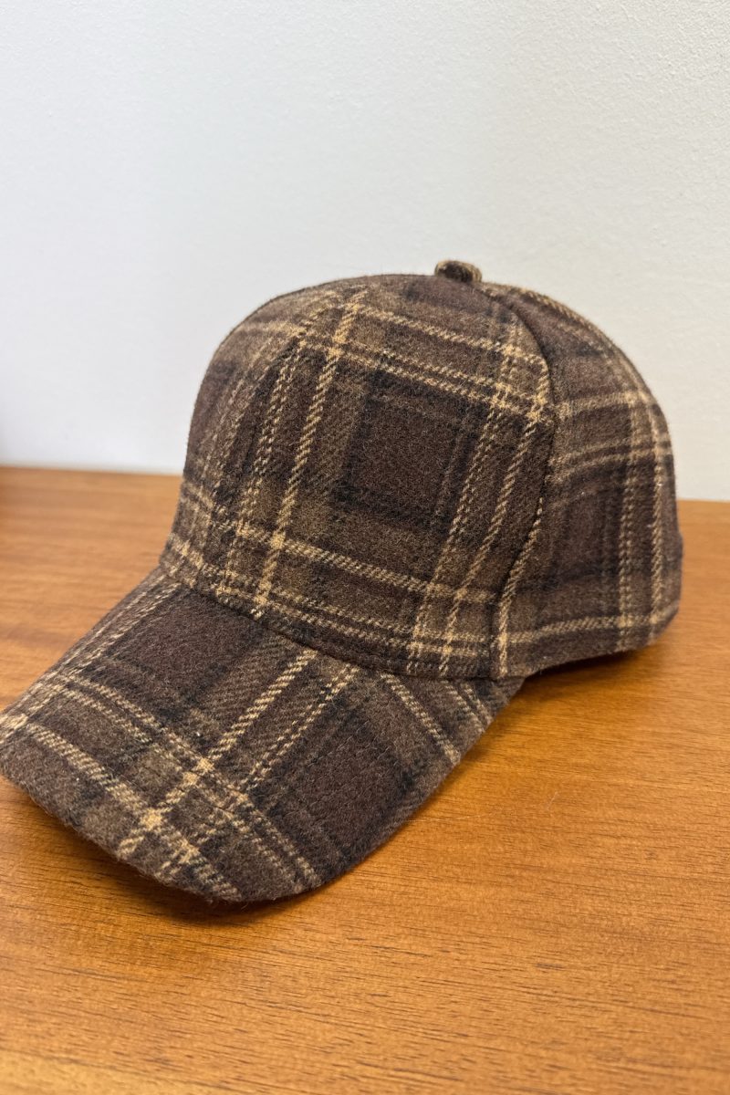 Gorra marrón cuadros
