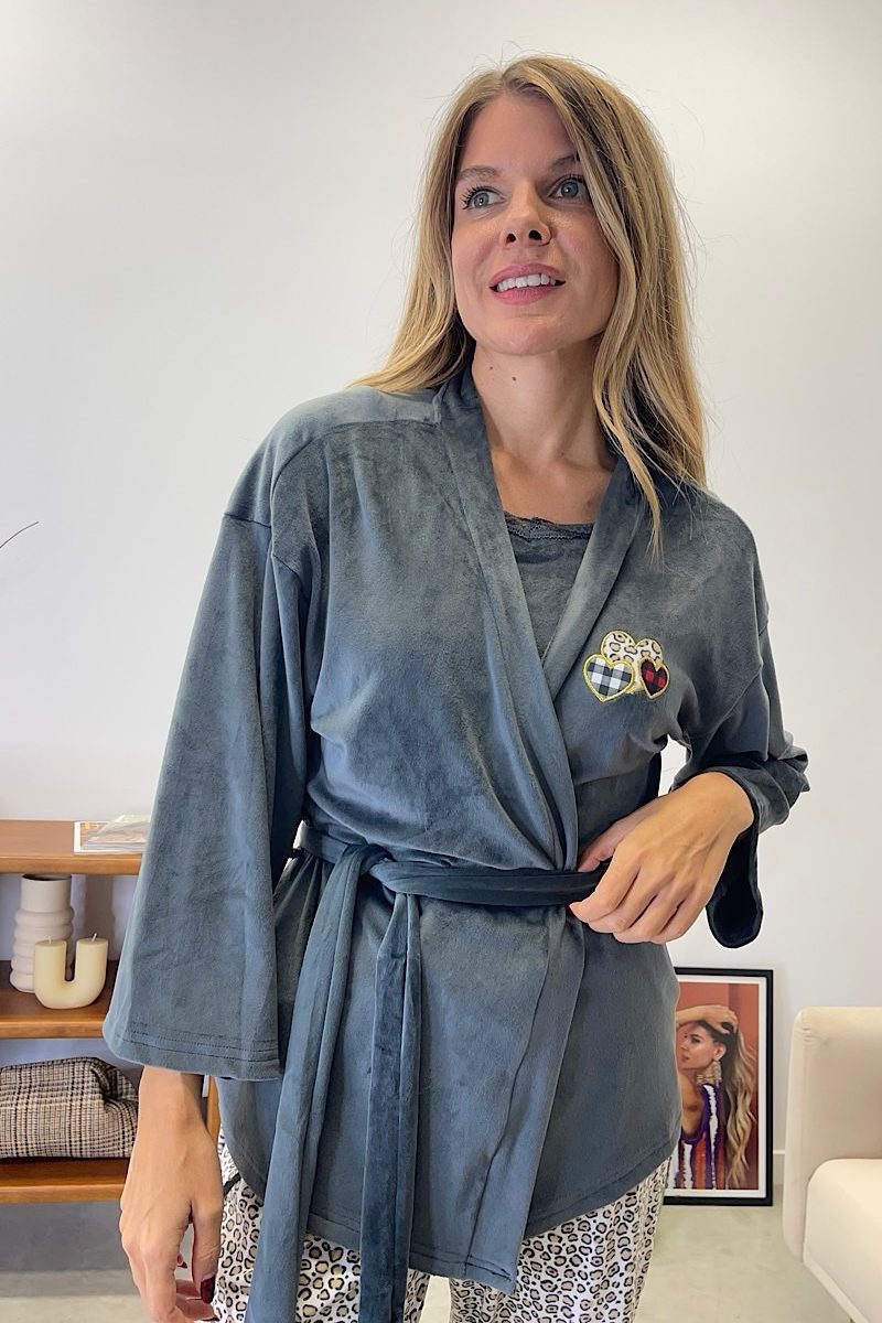 Pijama Gris Plomo Coret