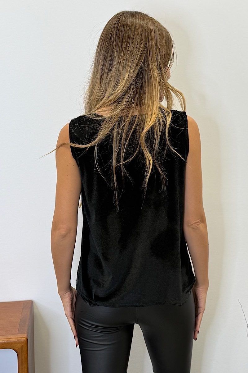Top Negro Terciopelo