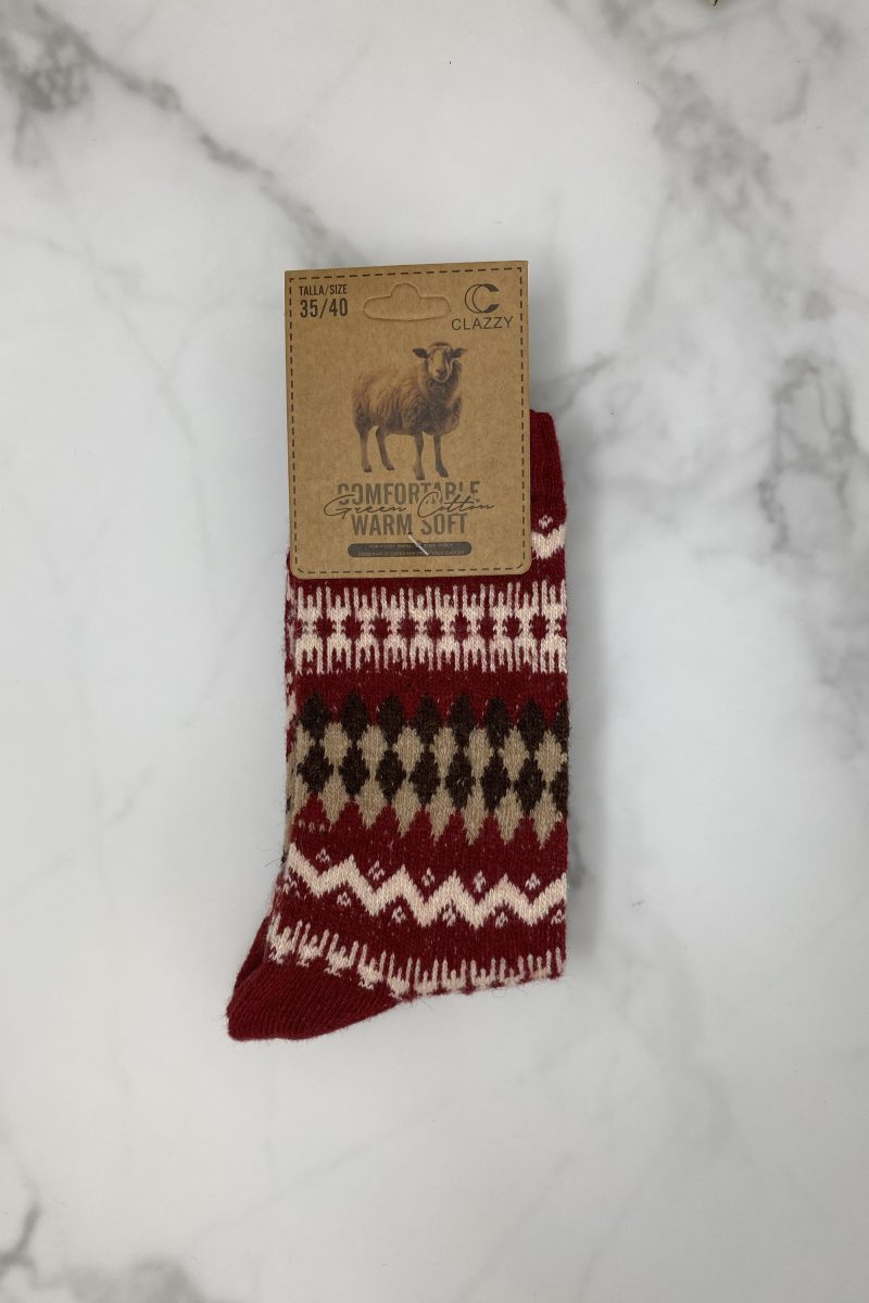 Calcetin Navidad Rombos