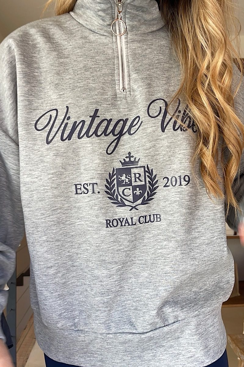 Sudadera Gris Vintage