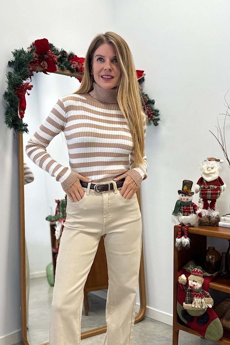 Jersey Beige Rayas