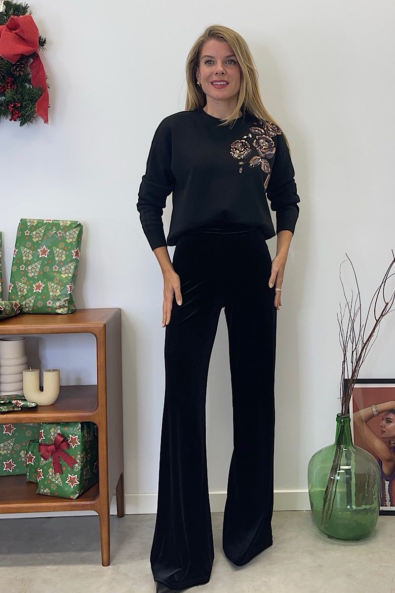 Pantalon Negro Velvet