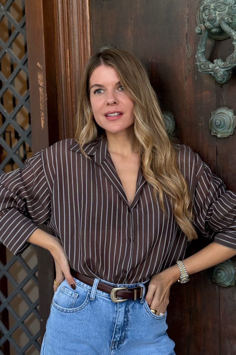 Camisa Marron Rayas