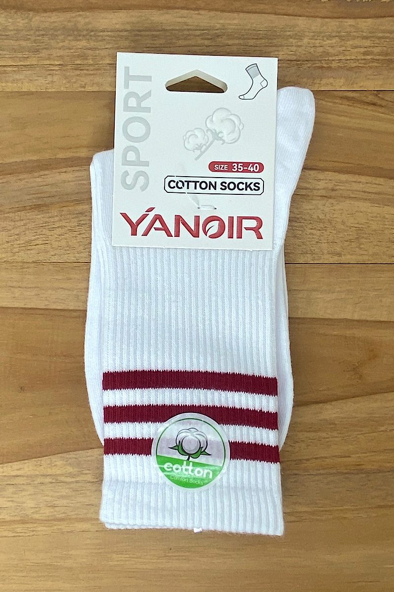 Calcetin Burdeos Stripes