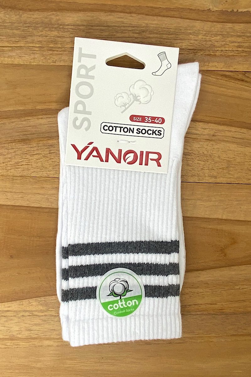 Calcetin Gris Stripes