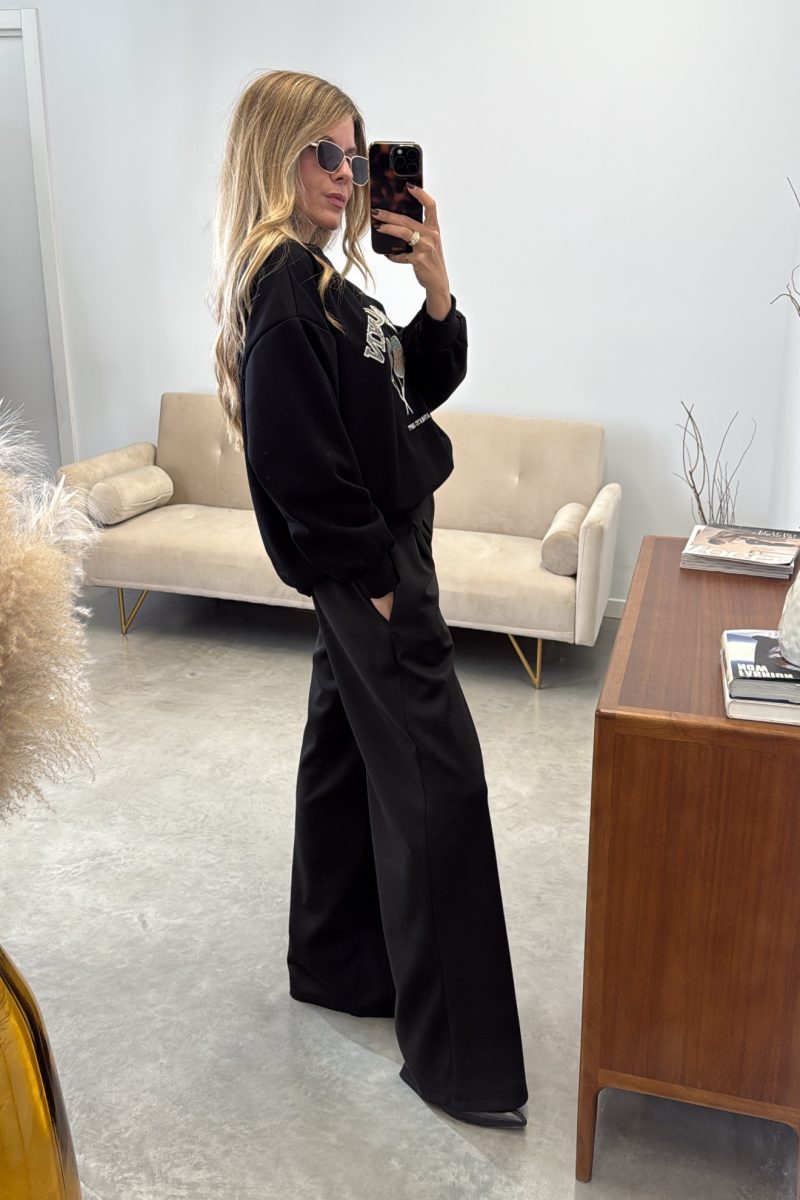 Pantalon Negro Sweatpants