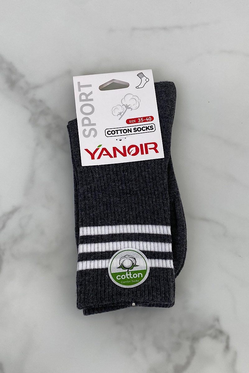 Calcetin Grey Stripes