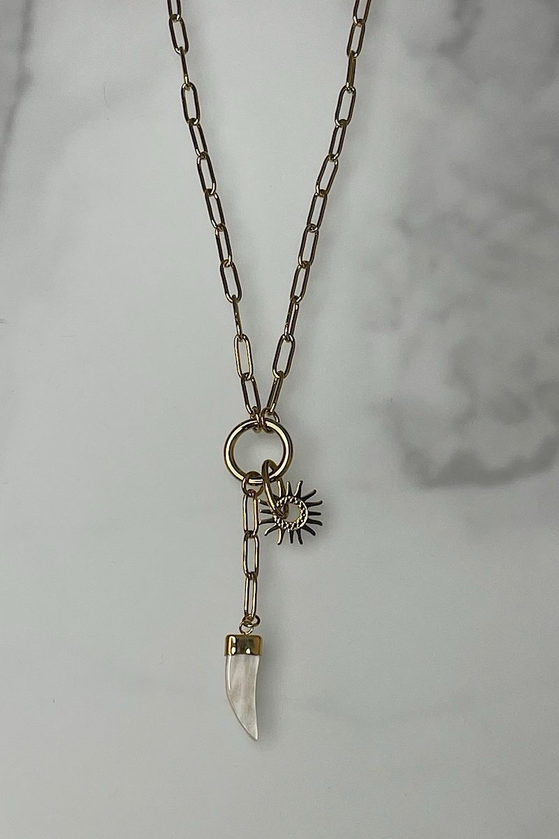 Collar Blanco Cuerno