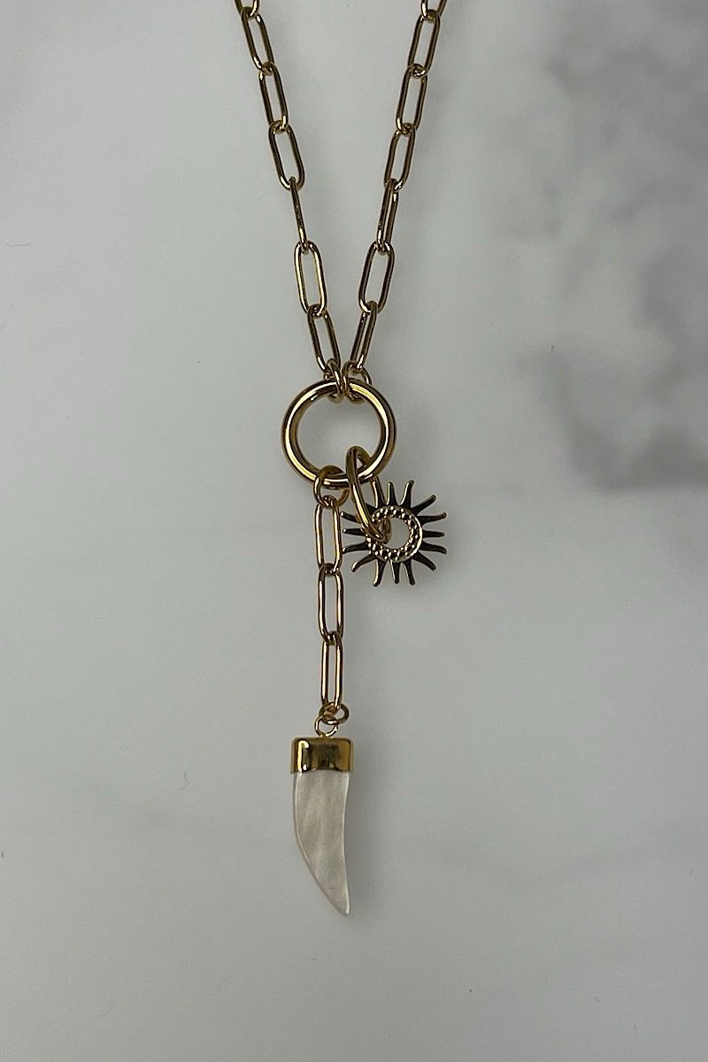 Collar Blanco Cuerno