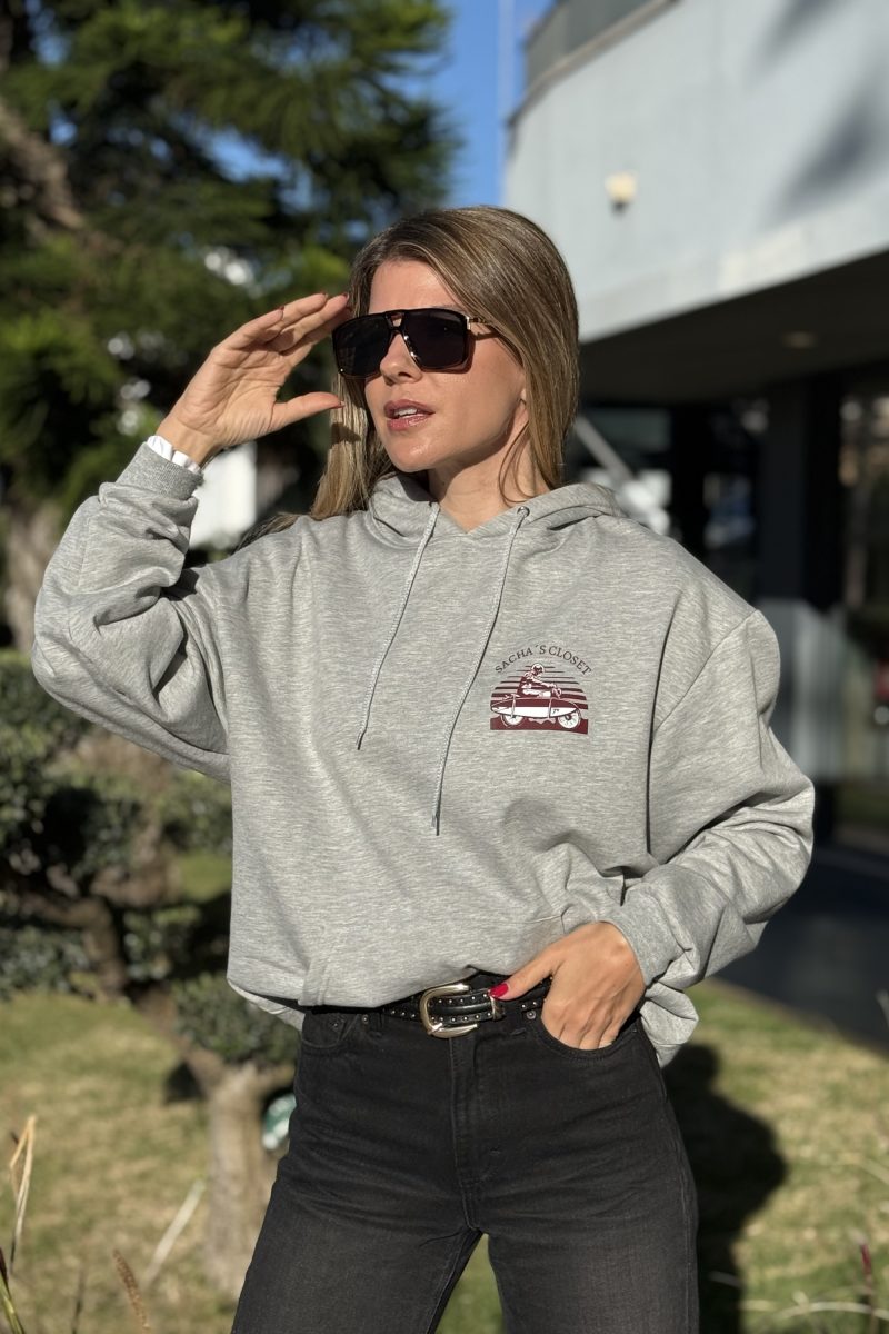 Sudadera Gris Racer Unisex