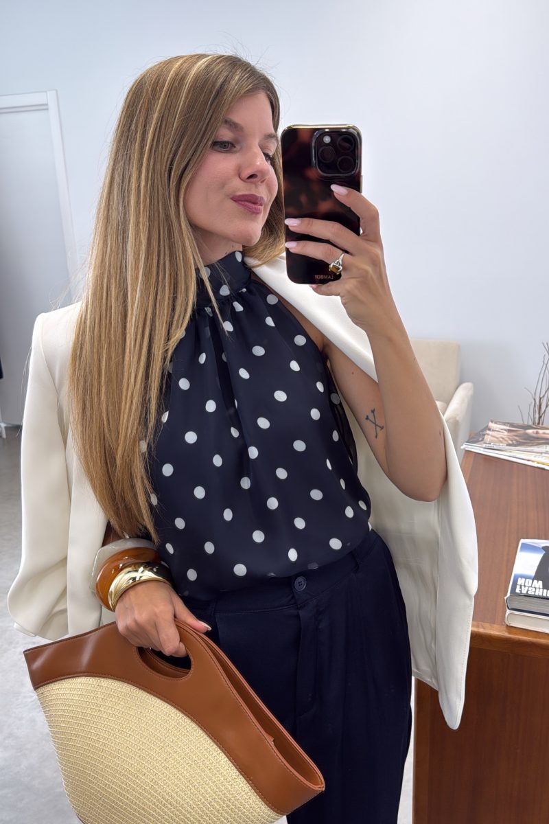 Americana Blanca Frunce