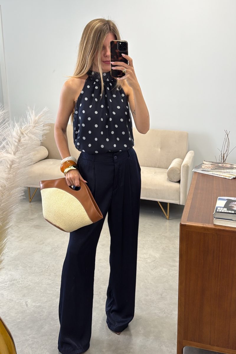 Pantalon Marino Satinado