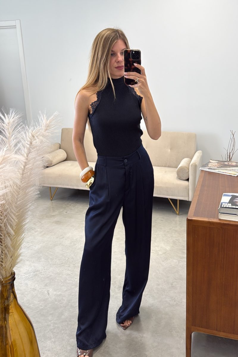 Pantalon Marino Satinado