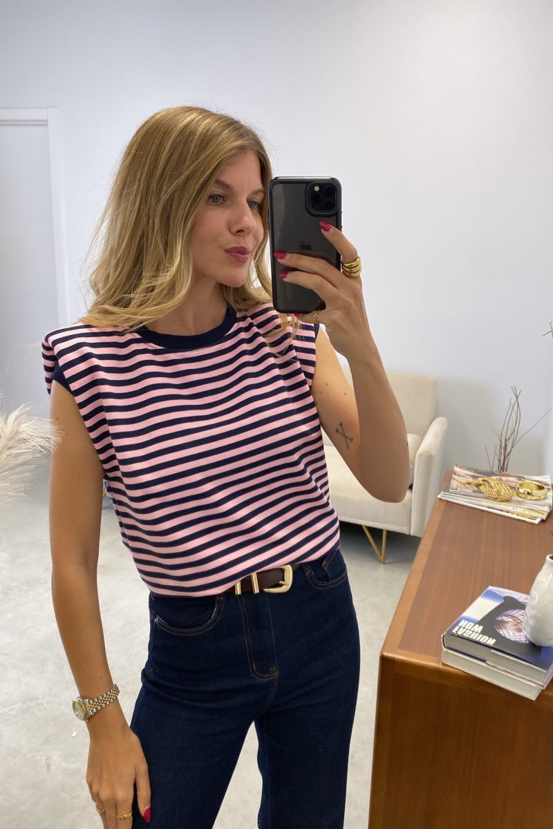 Camiseta Rosa Navy
