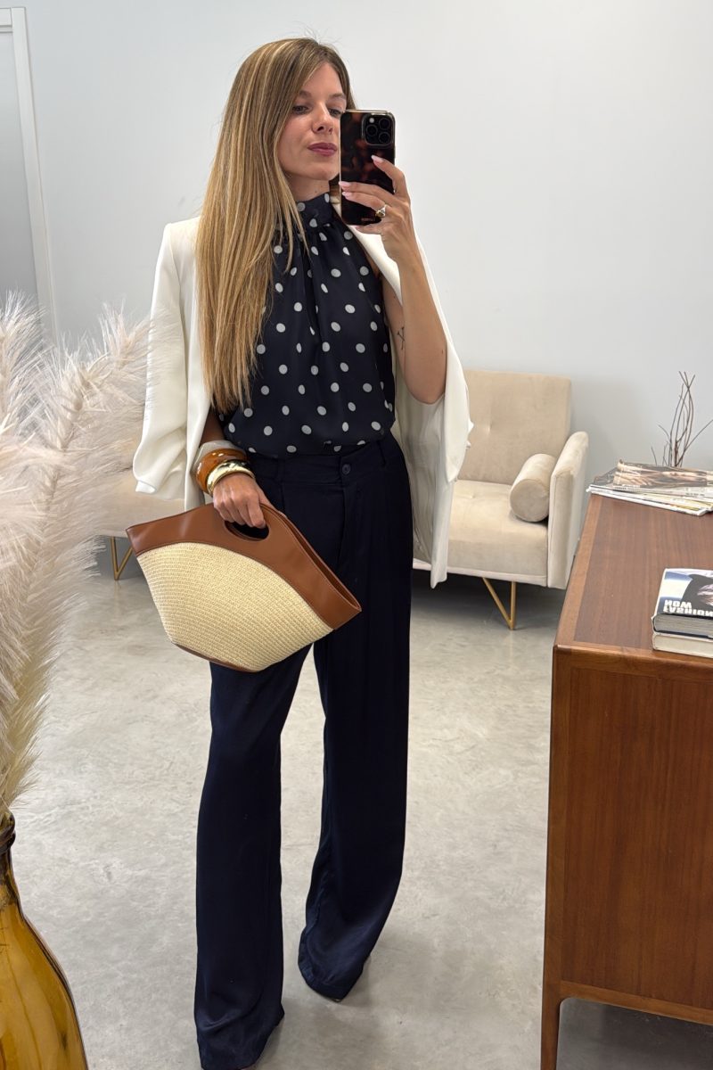 Pantalon Marino Satinado