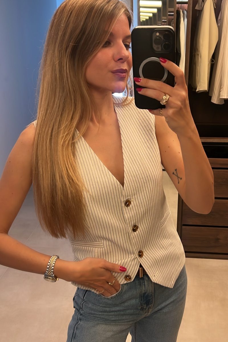 Chaleco Celeste Sheila