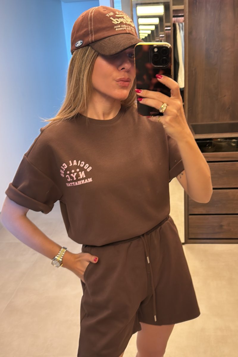 Conjunto Marron Manhattan