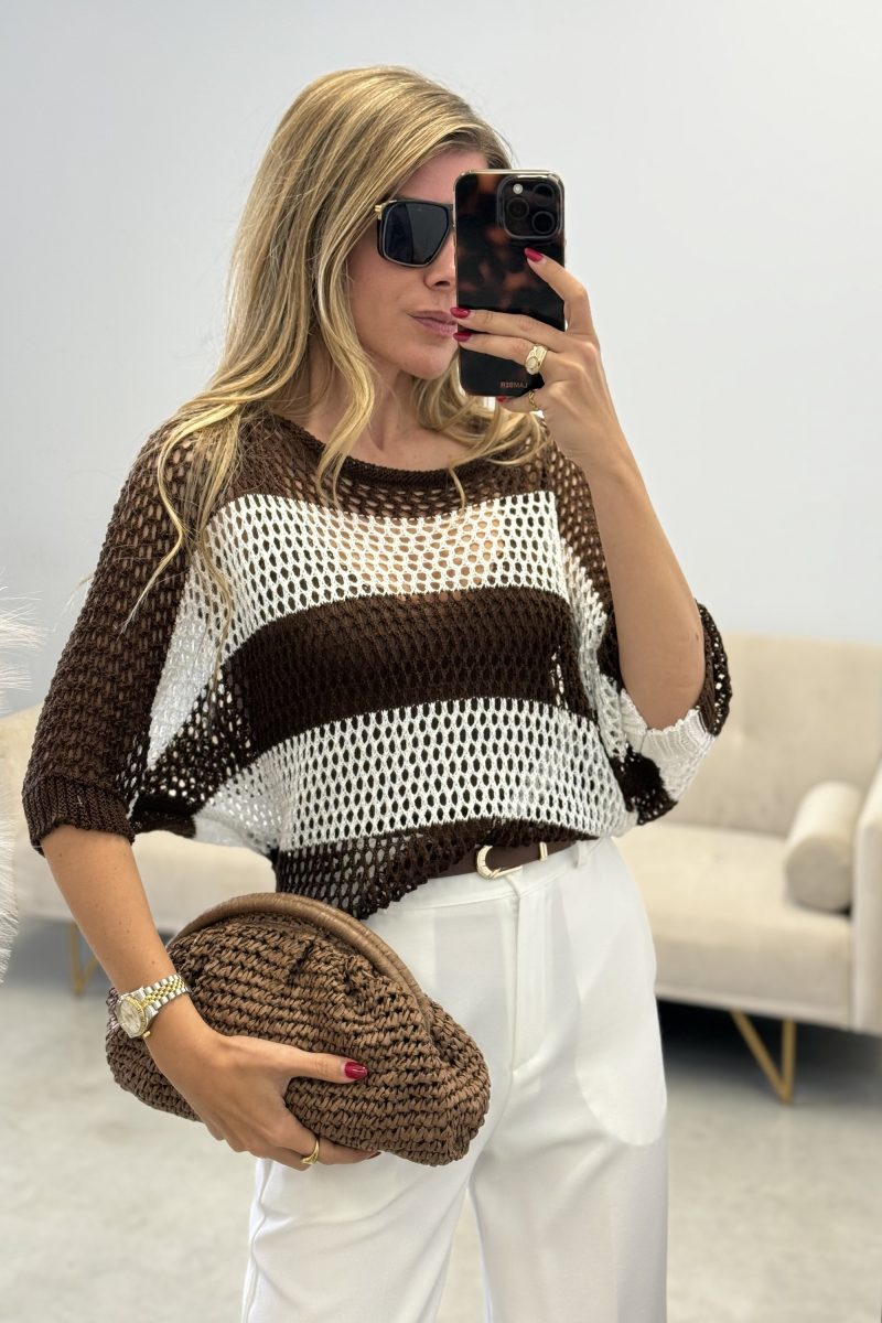 Jersey Marron Calado