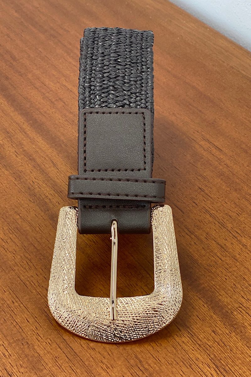 Cinturon Chocolate Rafia