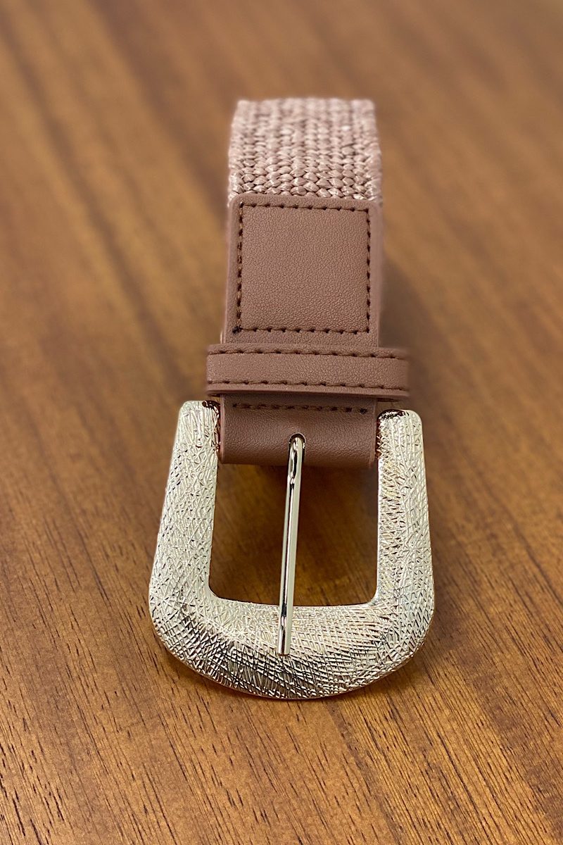 Cinturon Camel Rafia