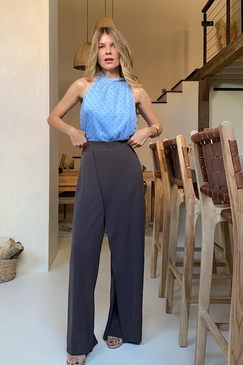 Blusa Celeste Lunares