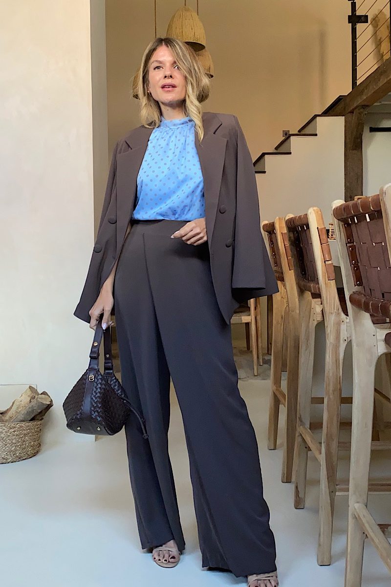 Blusa Celeste Lunares