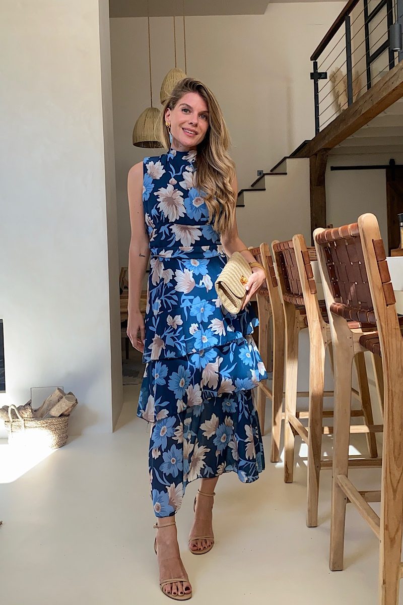 Vestido Flower Marino