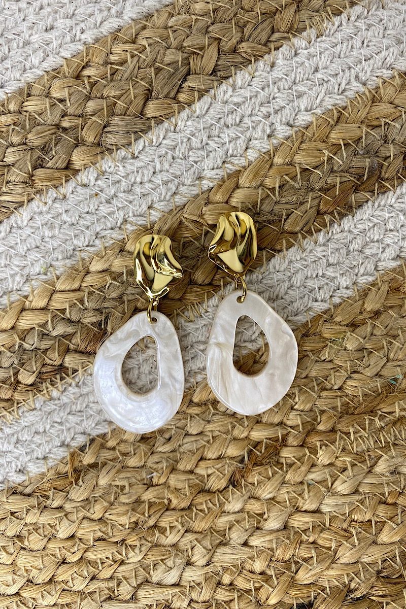 Pendiente Blanco Sof