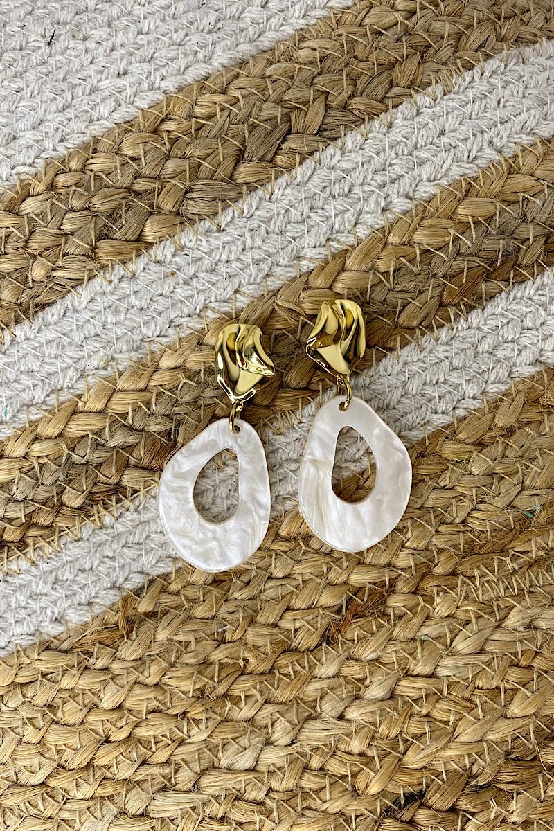 Pendiente Blanco Sof