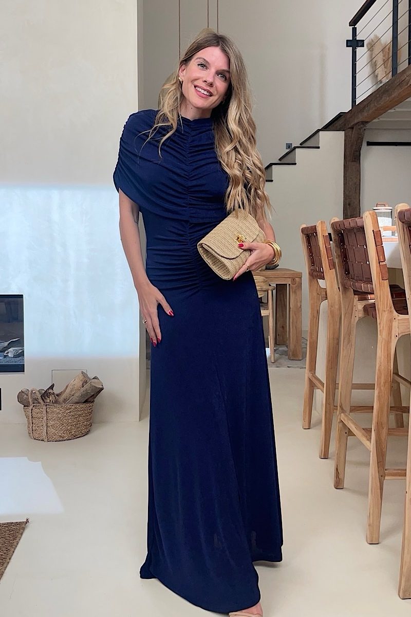 Vestido Marino Drapeado