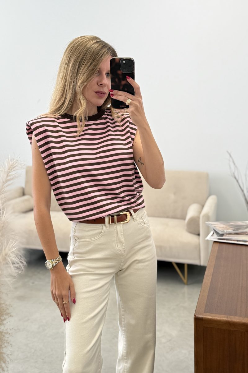 Camiseta Rosa Navy