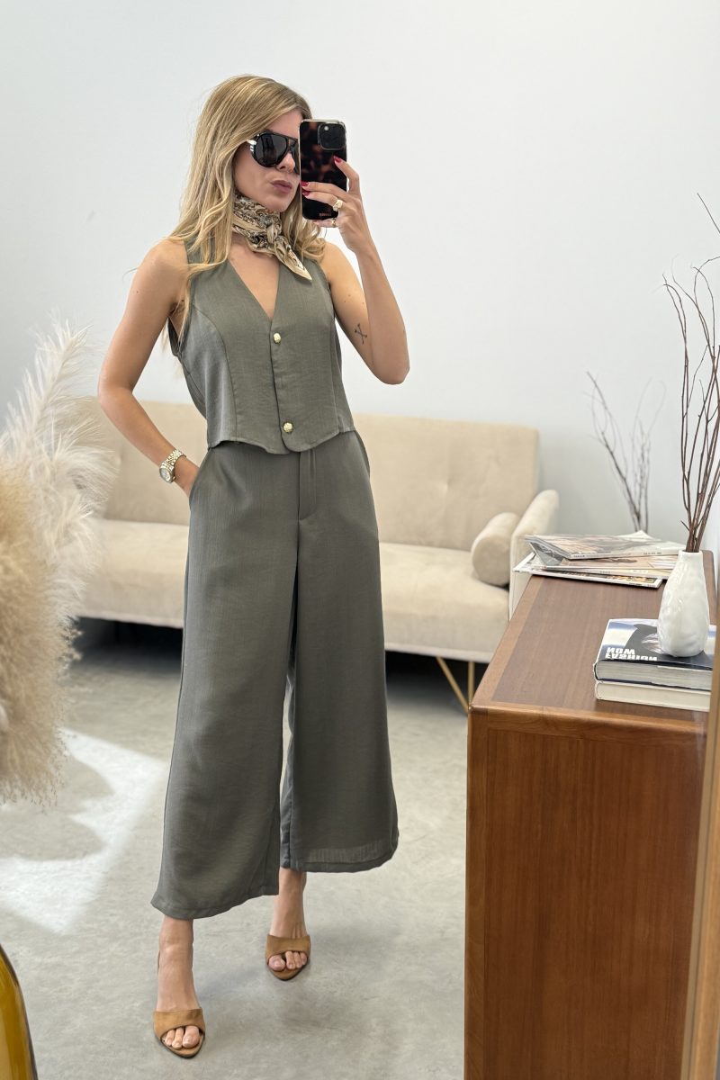 Conjunto Kaki Fabiana