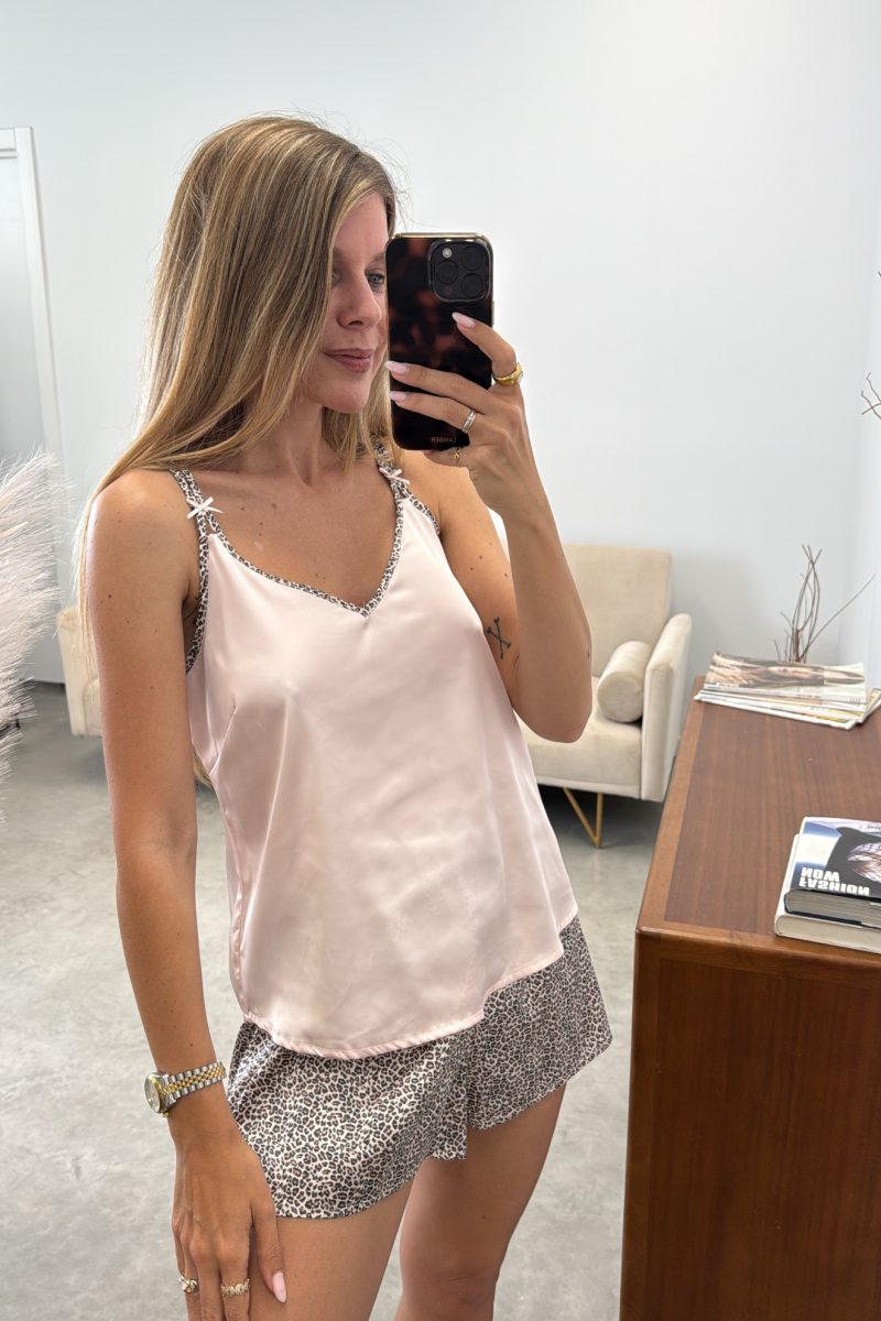 Pijama Rosa Animal Print