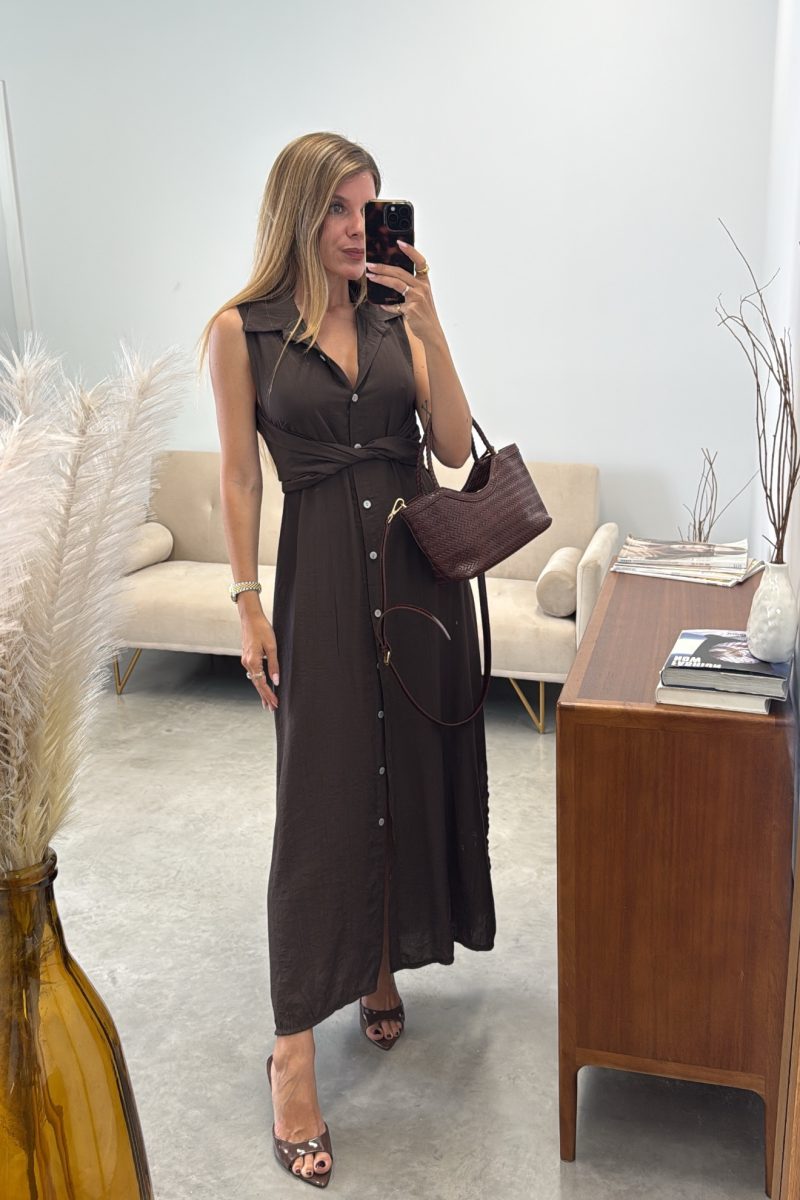 Vestido Marron Camisero