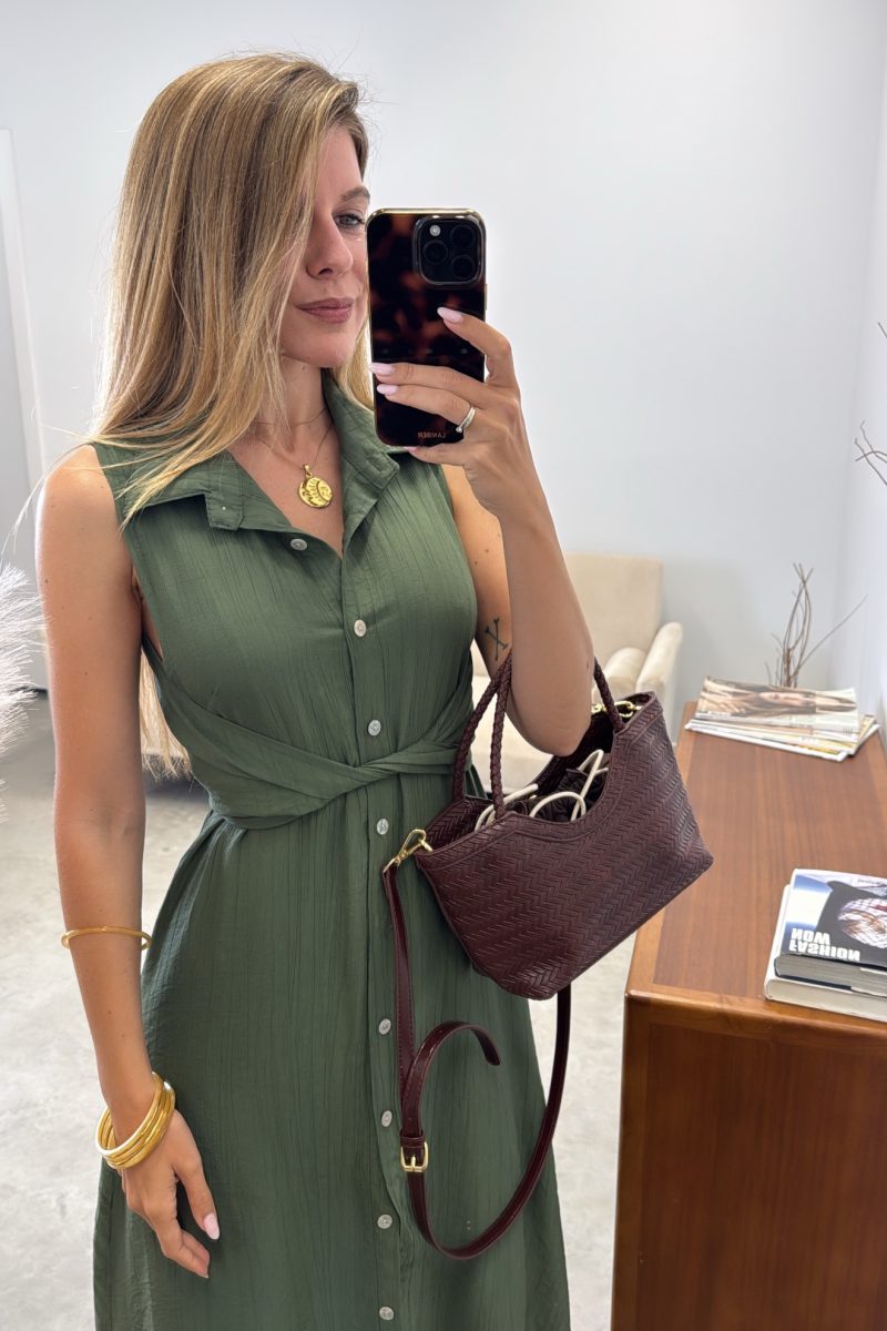 Vestido Kaki Camisero