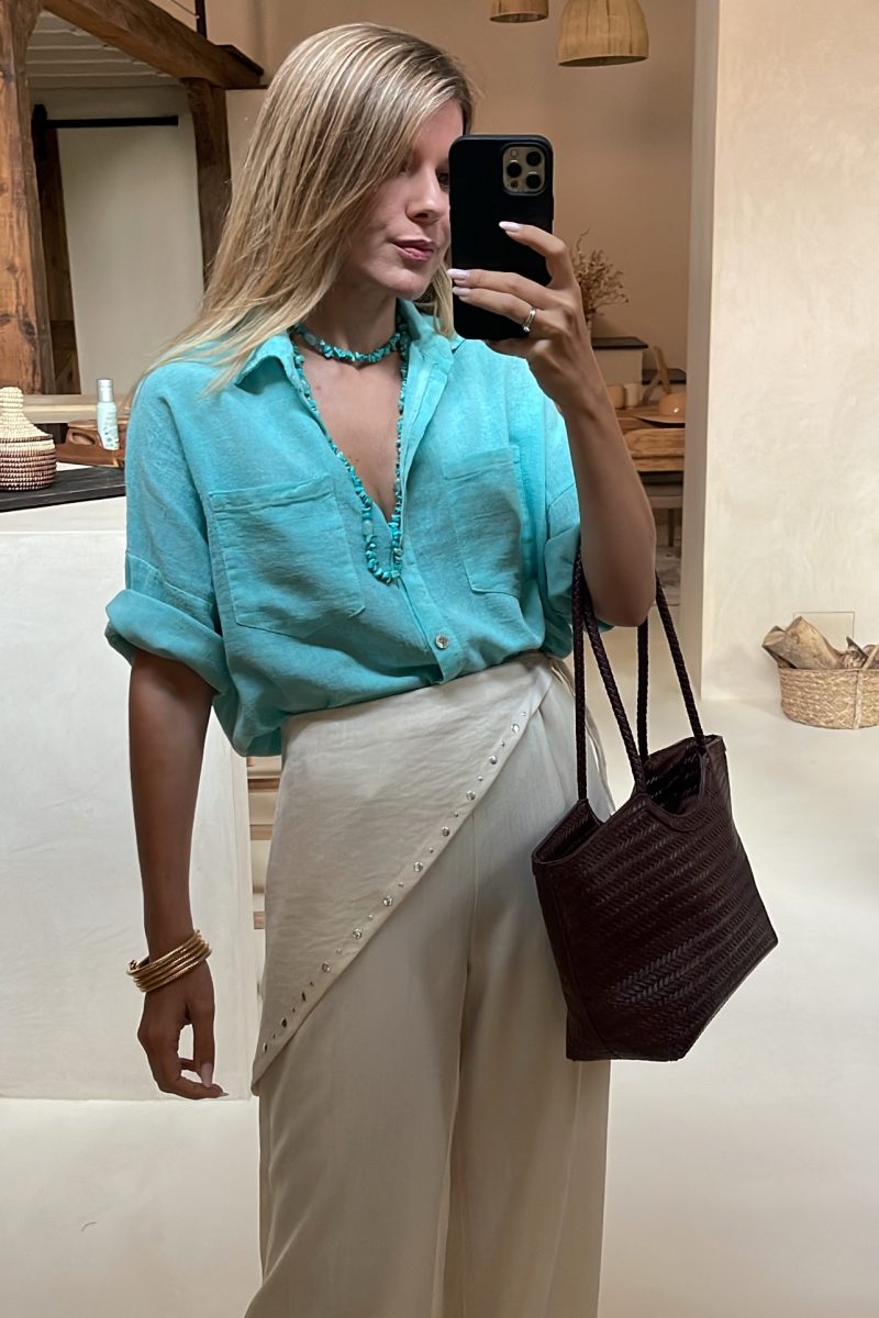 Camisa Turquesa Cotton