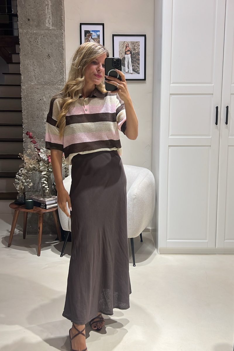 Falda Chocolate Linen