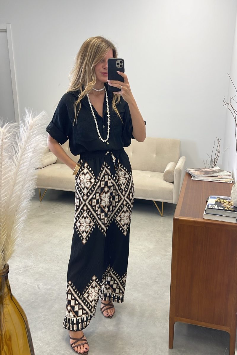 Pantalon Negro Azteca