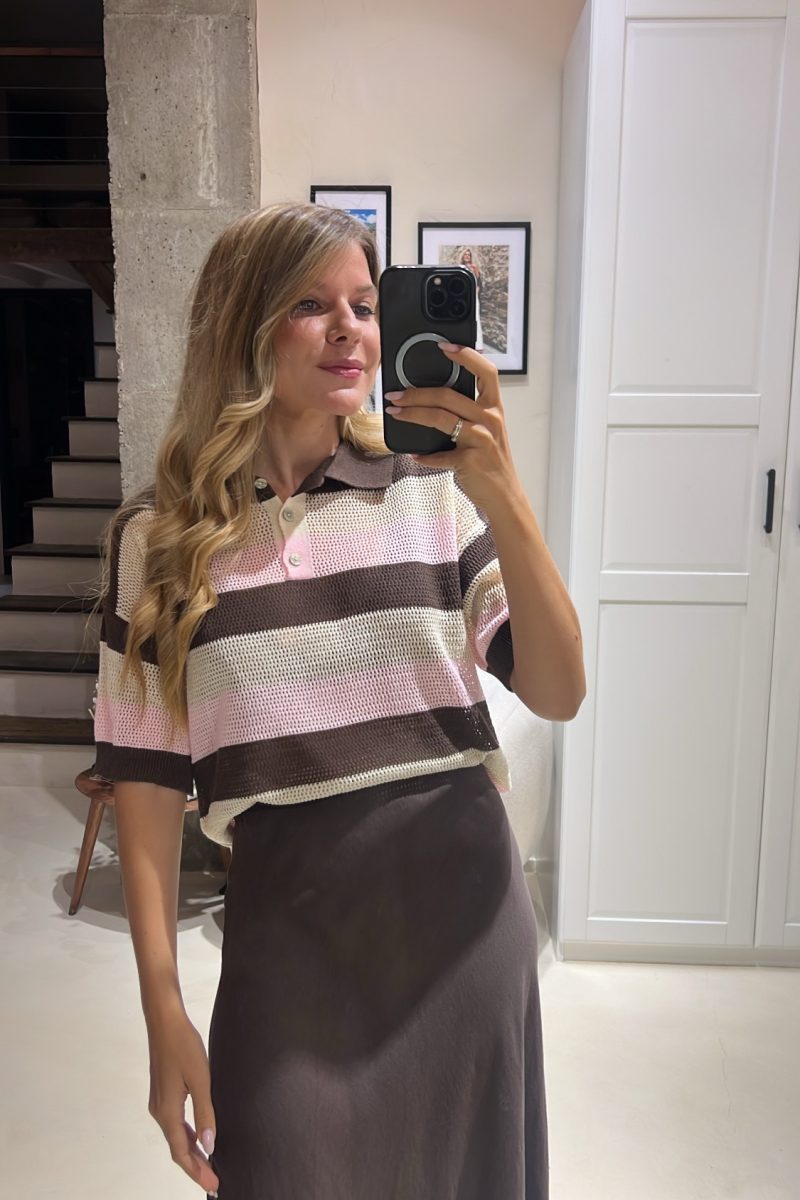 Polo Rosa Stripes