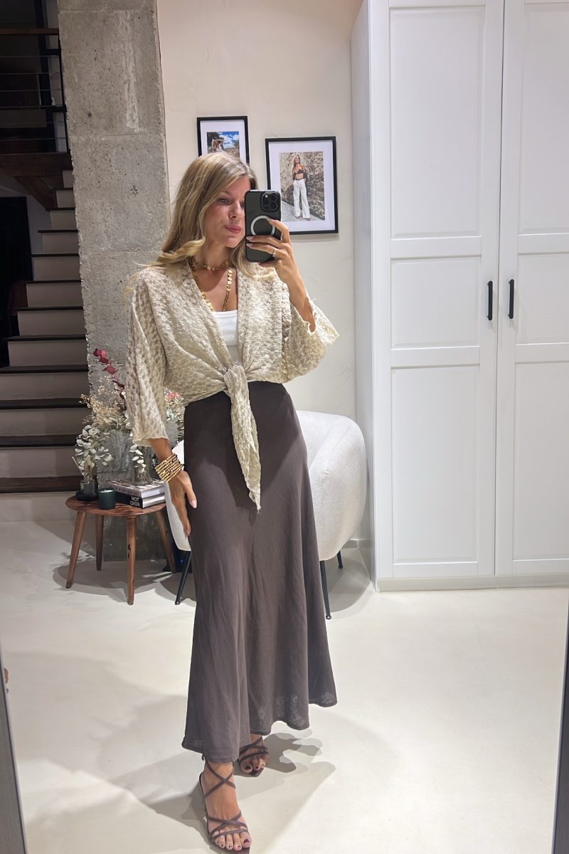 Falda Chocolate Linen