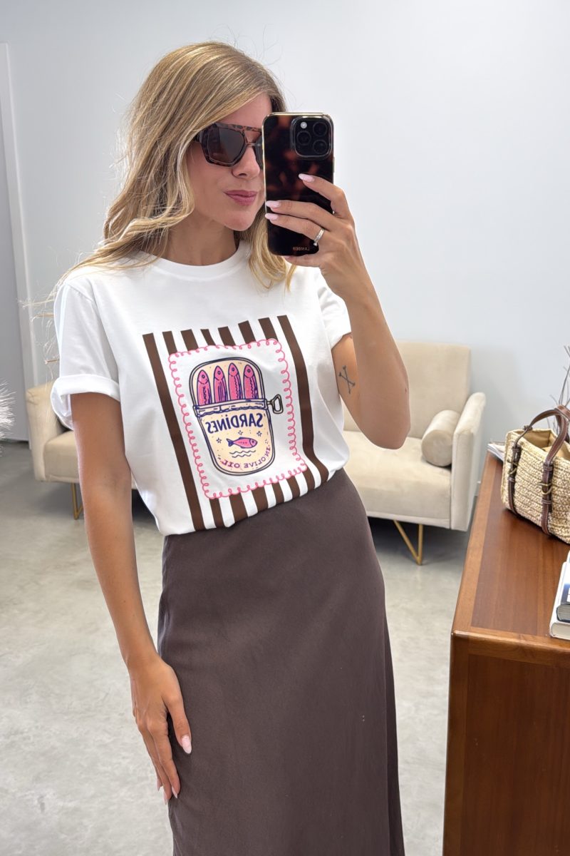 Camiseta Blanca Fish